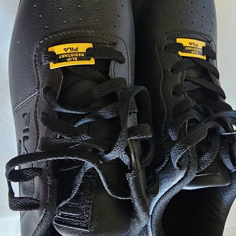 Fila Black Slip Resistant Sneakers